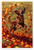 Irish Setter Leaping Through Autumn Leaves Dog Art 12x18 US Made Poster