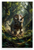 Triceratops Charging Through Dense Forest Wildlife 12x18 US Made Poster