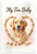Golden Retriever My Fur Baby Dog Bone Heart Watercolor 12x18 US Made Poster