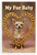 My Fur Baby Chihuahua Dog Bone Heart Vintage 12x18 US Made Poster