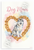 Dog Mom Siberian Husky Dog Bone Heart Watercolor 12x18 US Made Poster
