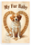 My Fur Baby Brittany Dog Dog Bone Heart Vintage 12x18 US Made Poster