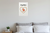 Dog Mom Shiba Inu Bone Heart Minimalist 12x18 US Made Poster