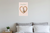 Dog Mom Akita in Bone Treat Heart Minimalist 12x18 US Made Poster
