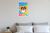 My Fur Baby Saint Bernard Dog Bone Heart Frame Cartoon 12x18 US Made Poster