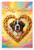 Dog Mom Saint Bernard in Bone Heart Frame Inspirational 12x18 US Made Poster