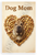 Dog Mom Chinese Shar-Pei Dog Bone Heart Vintage 12x18 US Made Poster