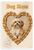 Dog Mom Lhasa Apso Bone Heart Frame Whimsical Vintage 12x18 US Made Poster