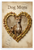 Dog Mom Basenji in Bone Treat Heart Vintage 12x18 US Made Poster