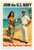 Join the U.S. Navy Save the Big Booty Cubans Vintage Pin-Up 12x18 US Made Poster