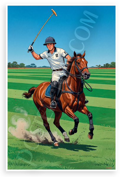 Nacho Figueras Polo Player Horseback Action Sports 12x18 US Made Poster