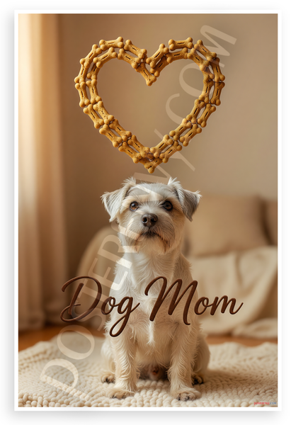 Sealyham Terrier Dog Mom Dog Bone Heart Wall Art 12x18 US Made Poster