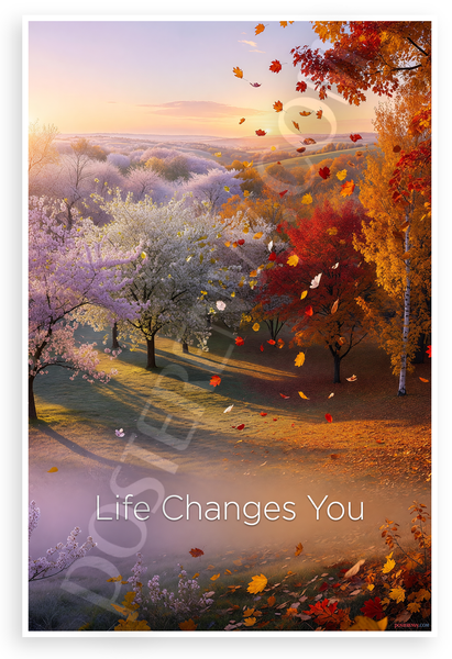 Life Changes You Autumn Spring Landscape Transformation Inspirational 12x18 US Made Poster