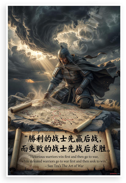 Sun Tzu "Victorious Warriors Win First and Then Go to War" Inspirational 12x18 US Made Poster