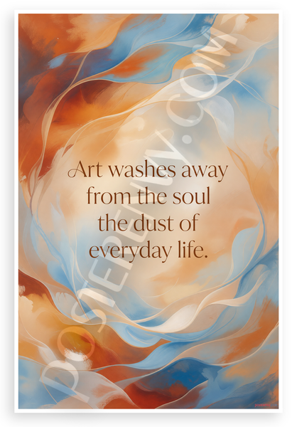 Art Washes Away Quote Motivational Abstract 12x18 US Made Poster