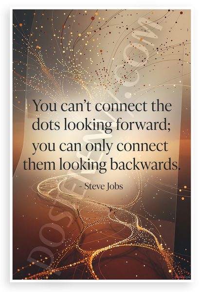 Steve Jobs "You Can't Connect The Dots Looking Forward" Inspirational 12"x18" US Made Poster