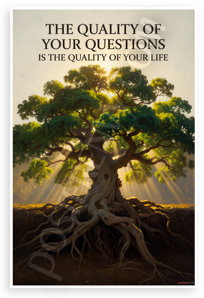 The Quality Of Your Questions Is The Quality Of Your Life Motivational 12x18 US Made Poster