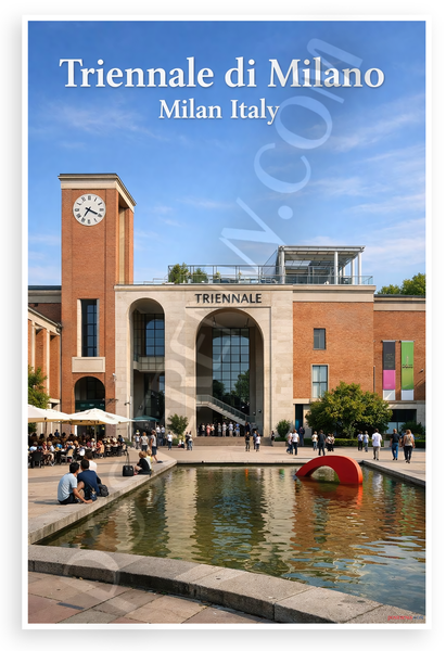 Triennale di Milano Milan Italy Landmark 12"x18" US Made Poster