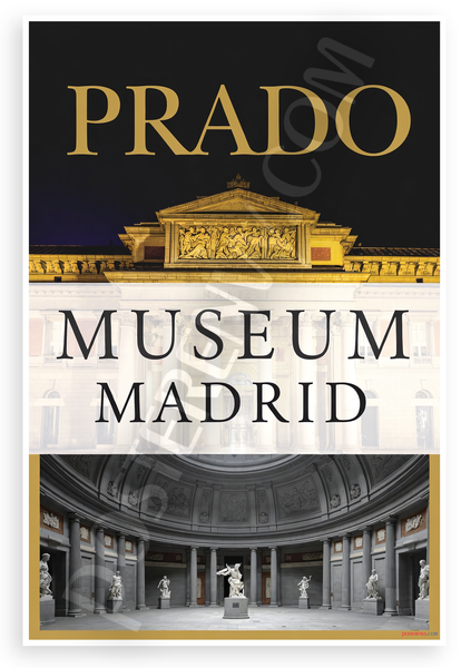 Prado Museum Madrid Classical Architecture 12"x18" US Made Poster