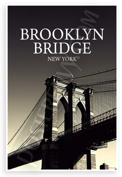 Brooklyn Bridge New York City Skyline 12x18 US Made Poster