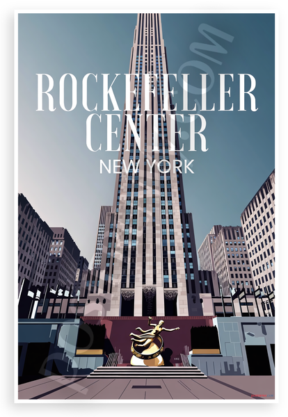 Rockefeller Center New York City Landmark 12x18 US Made Poster