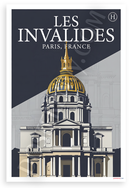 Les Invalides Paris France Landmark 12x18 US Made Poster