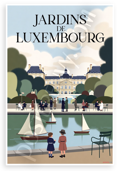 Jardins De Luxembourg Paris Travel 12x18 US Made Poster