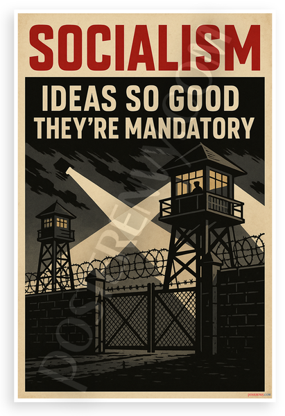 Socialism Ideas So Good They're Mandatory Political 12"x18" US Made Poster