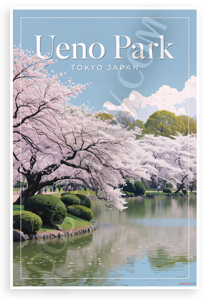 Ueno Park Tokyo Japan Cherry Blossom Trees 12x18 US Made Poster