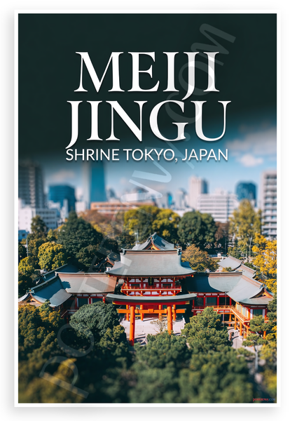 Meiji Jingu Shrine Tokyo Japan 12"x18" US Made Poster