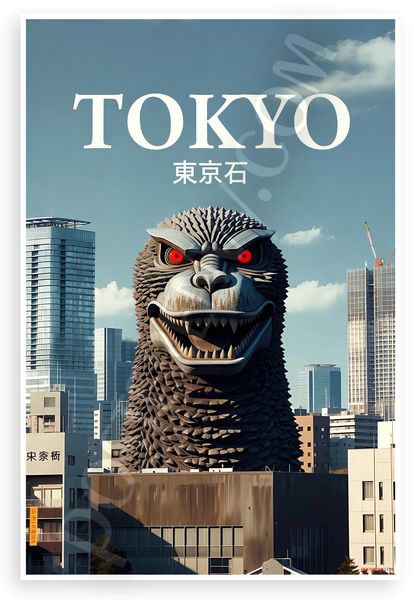 Tokyo Kaiju Monster Cityscape Urban Fantasy 12"x18" US Made Poster
