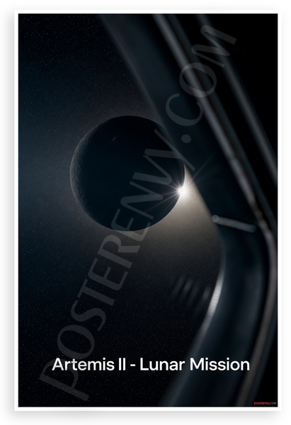 Artemis II Lunar Mission Space Exploration 12"x18" US Made Poster