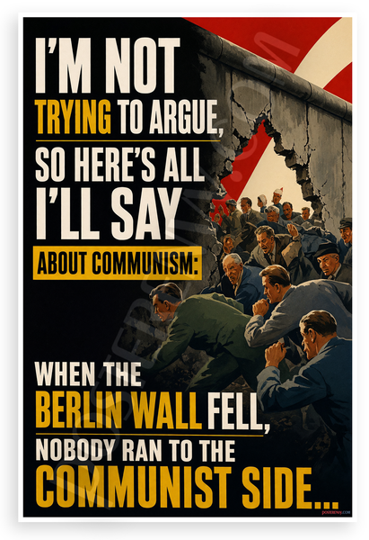 Berlin Wall Communism Quote Historical 12"x18" US Made Poster