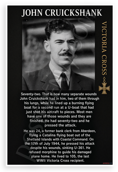 John Cruickshank Victoria Cross Hero 12"x18" US Made Poster
