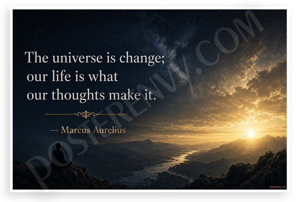 Marcus Aurelius "The Universe Is Change" Inspirational 12"x18" US Made Poster