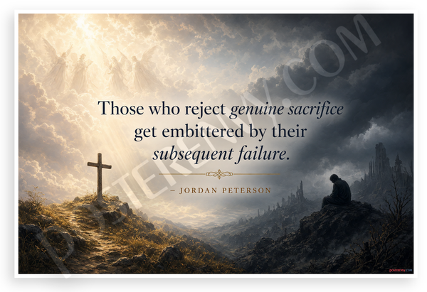 Jordan Peterson "Those Who Reject Genuine Sacrifice" Inspirational 12"x18" US Made Poster