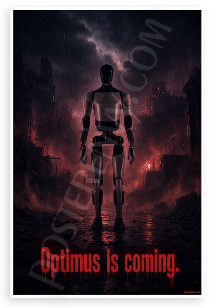 Optimus Robot Silhouette Sci-Fi 12"x18" US Made Poster