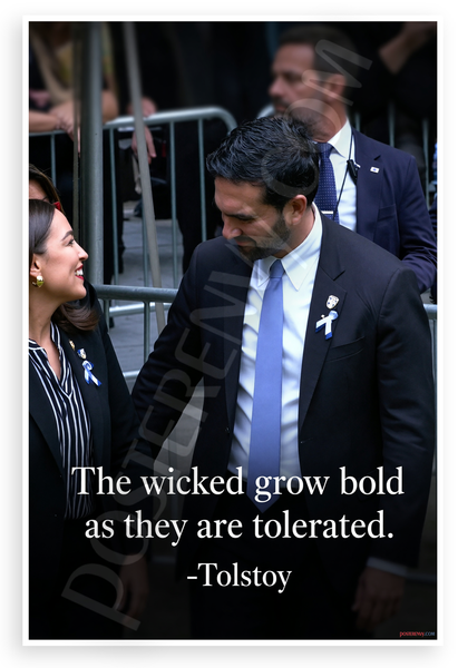 Leo Tolstoy "The Wicked Grow Bold" Inspirational Quote 12"x18" US Made Poster