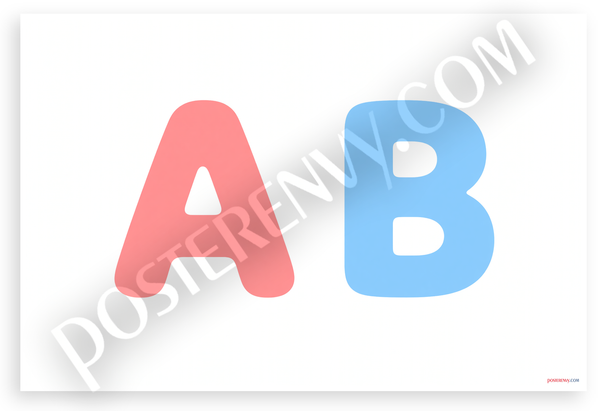 Alphabet Letters A B Educational 12"x18" US Made Poster