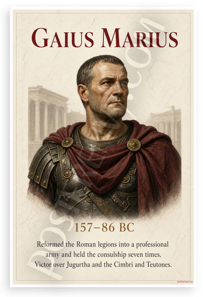 Gaius Marius Roman General 157–86 BC Historical 12"x18" US Made Poster