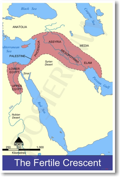 Fertile Crescent Map - Ancient Civilizations