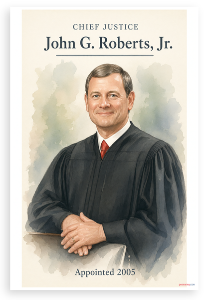 Chief Justice John G. Roberts, Jr. Portrait 12"x18" US Made Poster