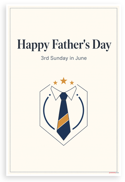 Happy Father's Day 3rd Sunday in June 12x18 US Made Poster