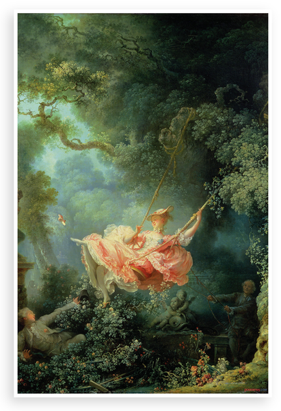 The Swing by Jean-Honore Fragonard 1767 Rococo Art 12x18 US Made Poster