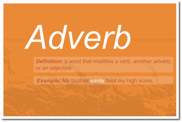 Adverb - NEW Language Arts Classroom Poster