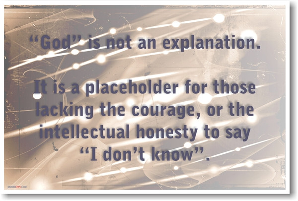 God Is Not An Explanation - NEW Inspirational Religion Poster