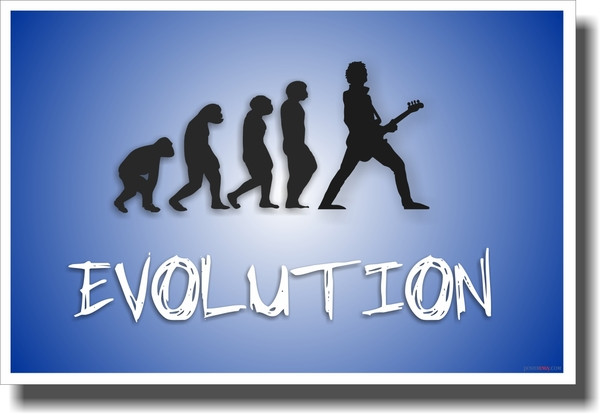 Bass Evolution - Blue - NEW Music Poster