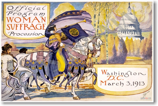 Woman Suffrage Procession Washington DC March 3 1913 - NEW Vintage Poster