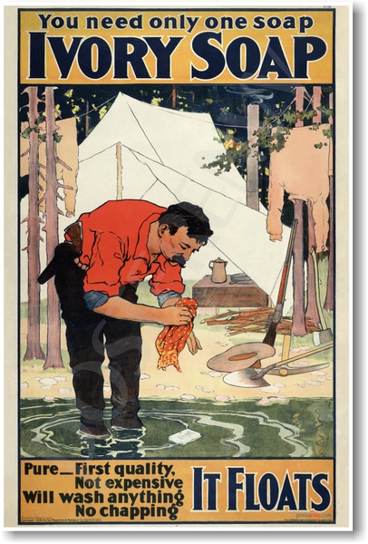 Ivory Soap - It Floats - NEW Vintage WWI Poster