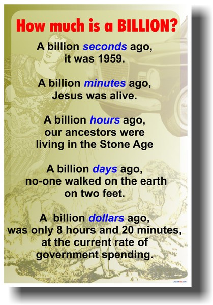 How Much Is a Billion? - Classroom Math Poster